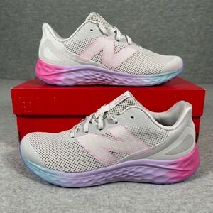 New Balance Fresh Foam Arishi V4 Running Shoes Kids Size 7 Grey‎ Pink